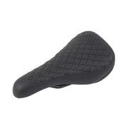 ODYSSEY AITKEN black BMX bike seat with diamond stitch and chromoly rails