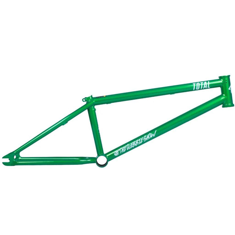 Green TOTAL BMX TWS 2 PRO Mark Webb signature BMX bike frame with DBS braking system and low bottom bracket design