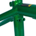 Close-up of green TOTAL BMX TWS 2 PRO frame showing welded joints and mounting points
