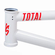 White TOTAL BMX TWS 2 PRO frame with red branding and Mark Webb signature design