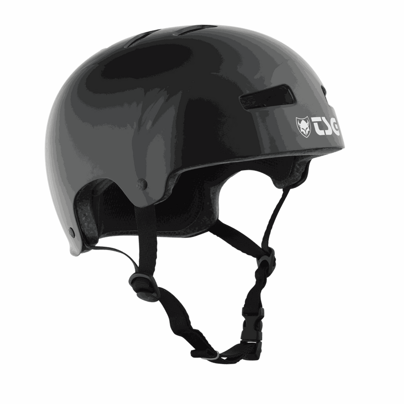 TSG Evolution Helmet black skate-style hardshell with secure fit and ergonomic design for biking and skating safety