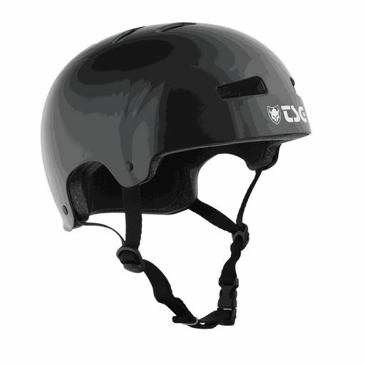 TSG Evolution Helmet black skate-style hardshell with secure fit and ergonomic design for biking and skating safety
