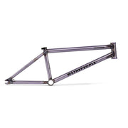 Wethepeople Pathfinder BMX frame in trans lilac with CNC detailing and signature graphics