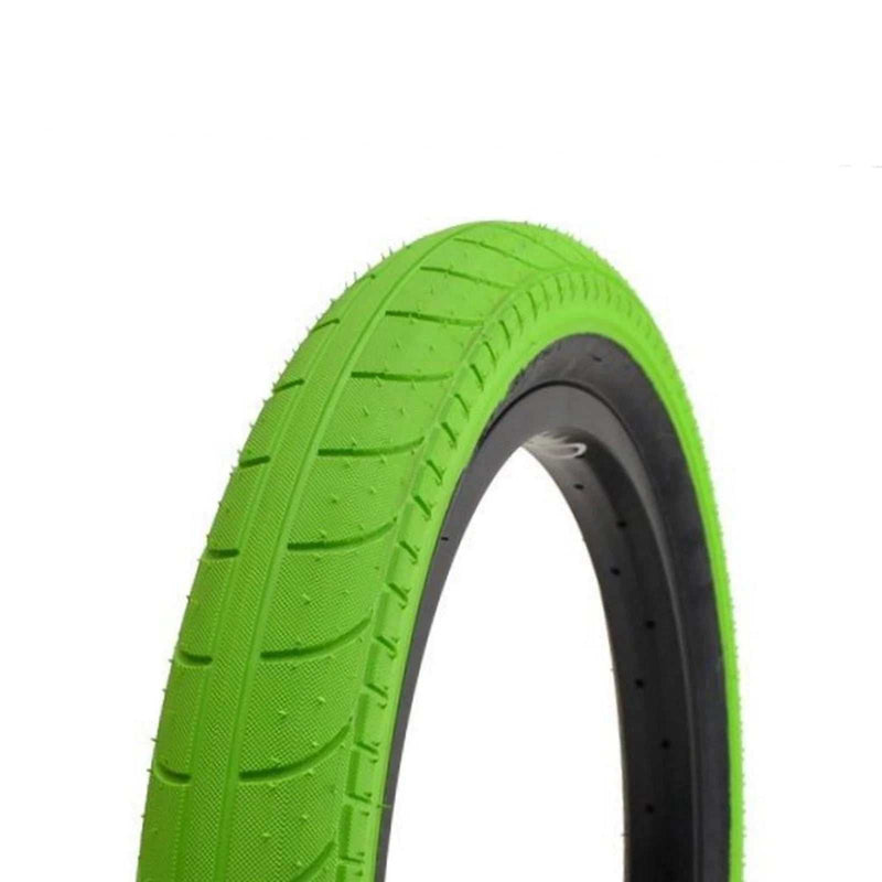 Green STRANGER BALLAST TIRE with super grippy tread, 20 x 2.45", long-lasting rubber, 110 PSI pressure rating