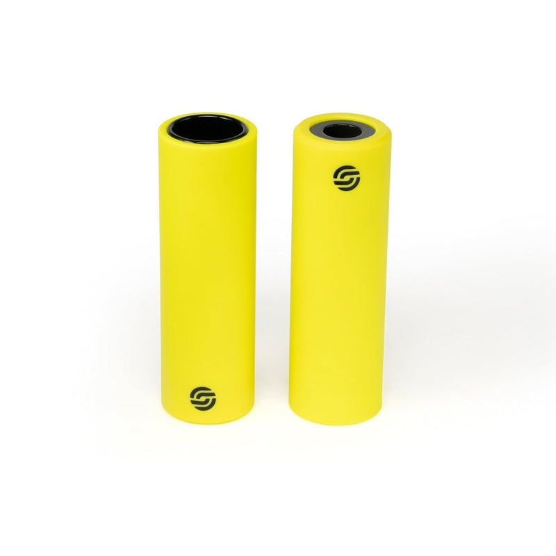 SALT AM NYLON PEGS, 4.5-inch yellow nylon/steel bike pegs for street and skatepark, pair.