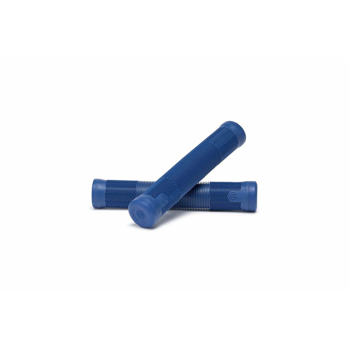 SALT EX GRIPS, blue, soft compound, flangeless design, bike handlebar grips.