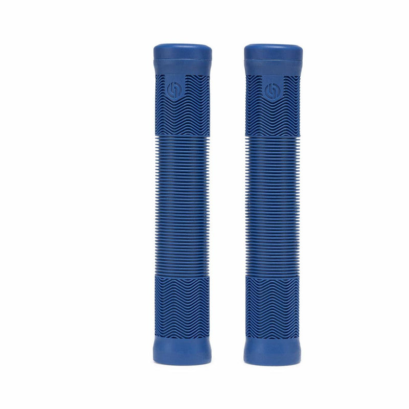 SALT EX GRIPS in blue, thin diameter, soft kraton compound, flangeless design.