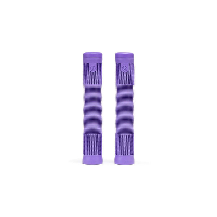 Flangeless purple SALT EX GRIPS, soft kraton, 154mm x 28mm, lightweight design.