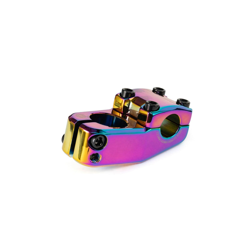 SALT AM 45 TOPLOAD STEM in oilslick color, Alloy 6061-T6, 33mm rise, designed for 16" and 18" bikes.