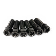 SALT SOLID STEM BOLTS in black, high-quality steel, set of six, suitable for various bike stems.