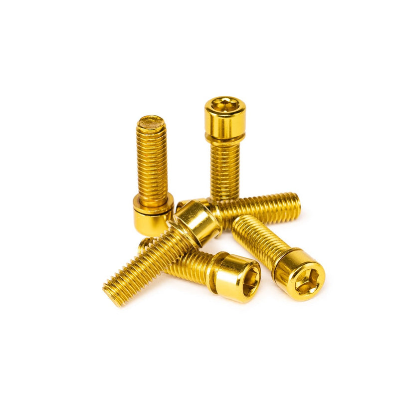 SALT SOLID STEM BOLTS in gold, steel replacement bolts for SALT and SALTPLUS stems.