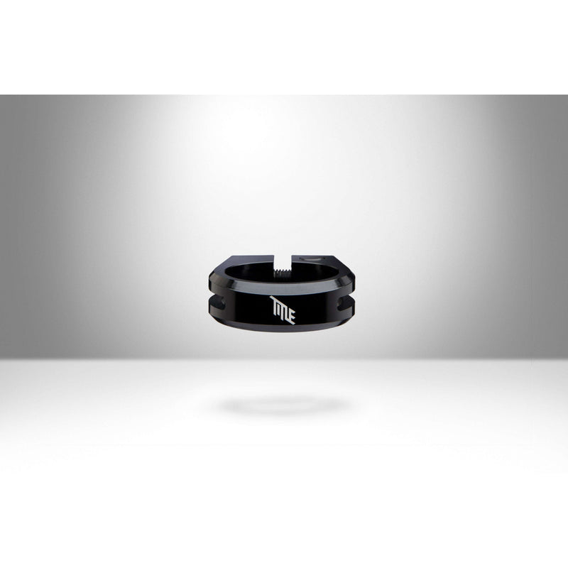 Black aluminum MTB clamp seat clamp CNC machined for mountain bikes with multiple size options