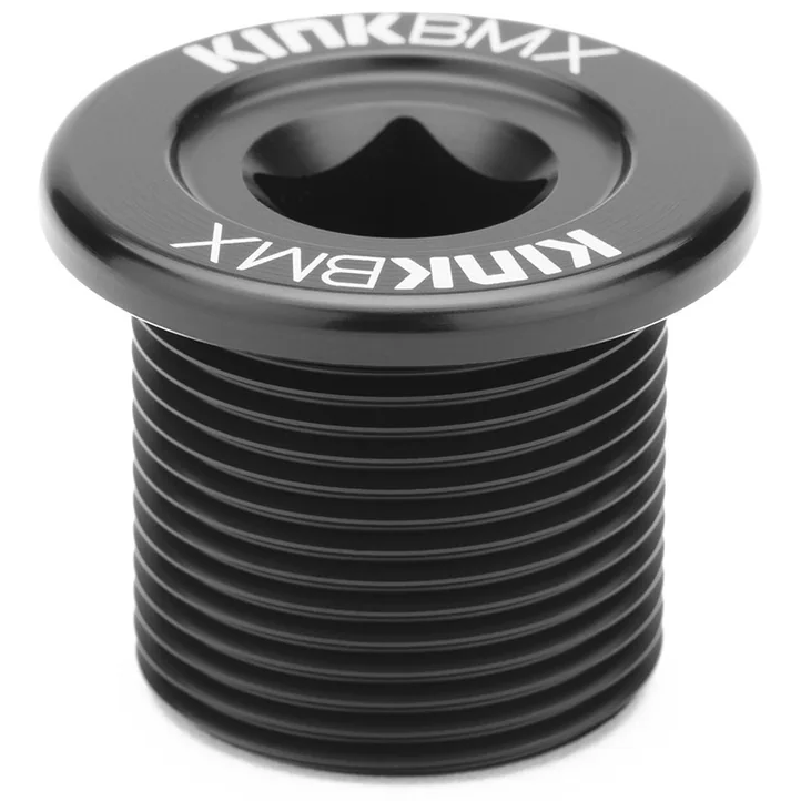 KINK CAP TOP BOLT black CNC machined aluminum fork cap bolt with M24×P1.5 thread and dual tool compatibility