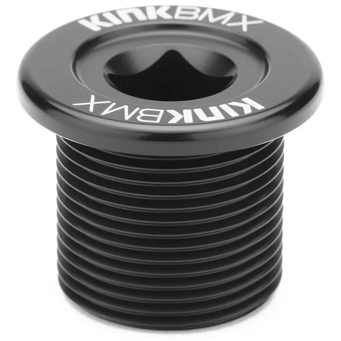 KINK CAP TOP BOLT black CNC machined aluminum fork cap bolt with M24×P1.5 thread and dual tool compatibility