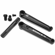 Kink Brace cranks 3-piece black chromoly BMX crankset with 22mm hollow spindle and installation bolts