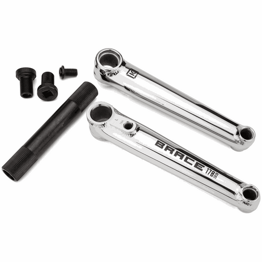 Kink Brace cranks set with 22mm hollow spindle, 4130 chromoly steel construction, and dual-sided sprocket compatibility.