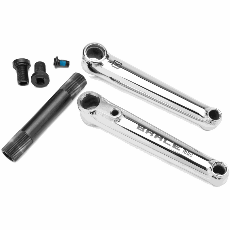 Kink Brace cranks set with 22mm hollow spindle and chrome finish bike crank arms