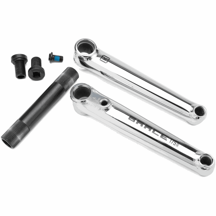 Kink Brace cranks set with hollow 22mm spindle and 3-piece chrome chromoly steel design