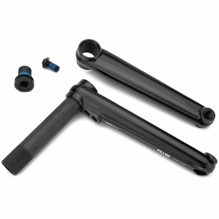 KINK PILLAR 24 CRANK set with 24mm hollow spindle and forged backplate in black chromoly steel