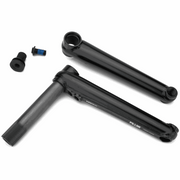 Kink Pillar Crank set with one piece forged backplate, hollow chromoly spindle, black finish, includes bolts