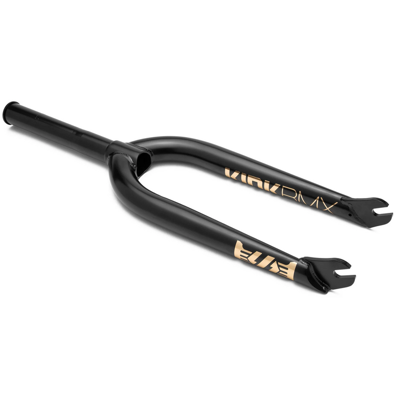 KINK STOIC FORK black chromoly BMX bike fork with tapered oval legs and K-Brick logo