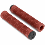 KINK ACE GRIPS soft Kraton rubber bike grips with wrapped pattern and included barends in red