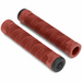 KINK ACE GRIPS soft Kraton rubber bike grips with wrapped pattern and included barends in red