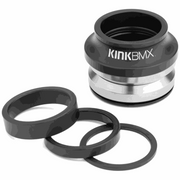 KINK INTEGRATED HEADSET with sealed bearings, CNC machined dust cap, and color matched stack spacers for BMX bikes