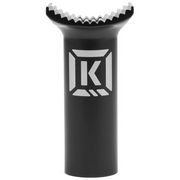 Black Kink Pivotal seat post made of 3D forged 6061-T6 aluminum with teeth clamp and logo.