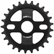 KINK Imprint sprocket made of 7075-T6 aluminum with four-spoke design and machined surface pattern for BMX bikes