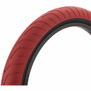 KINK SEVER TIRE red BMX tire with 2.4-inch width and micro-knurled low profile tread for high grip and durability