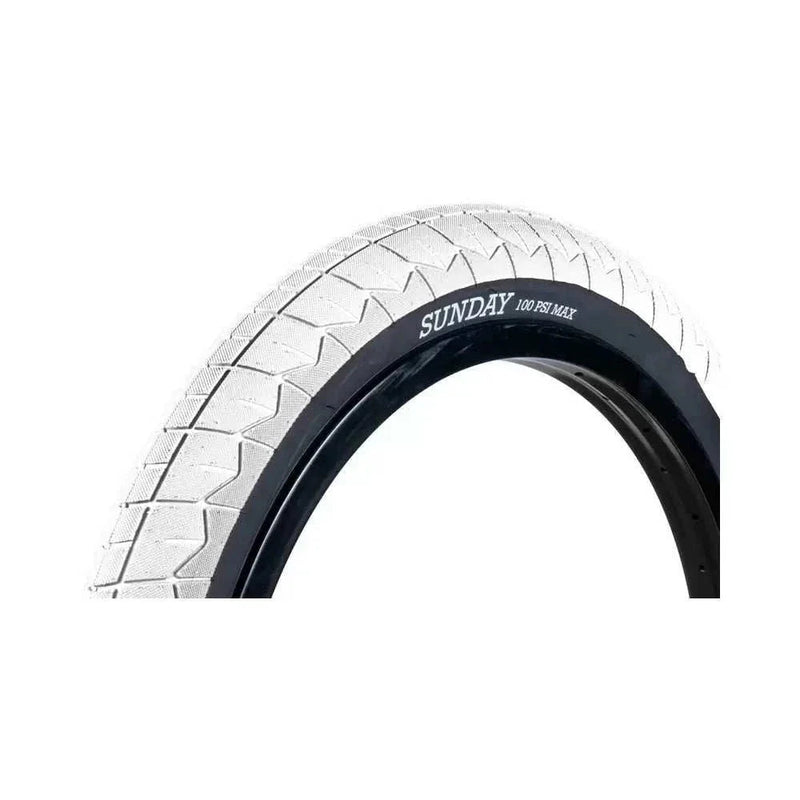 Sunday Current V2 20x2.40" bike tire with grippy directional tread and 100 PSI max pressure