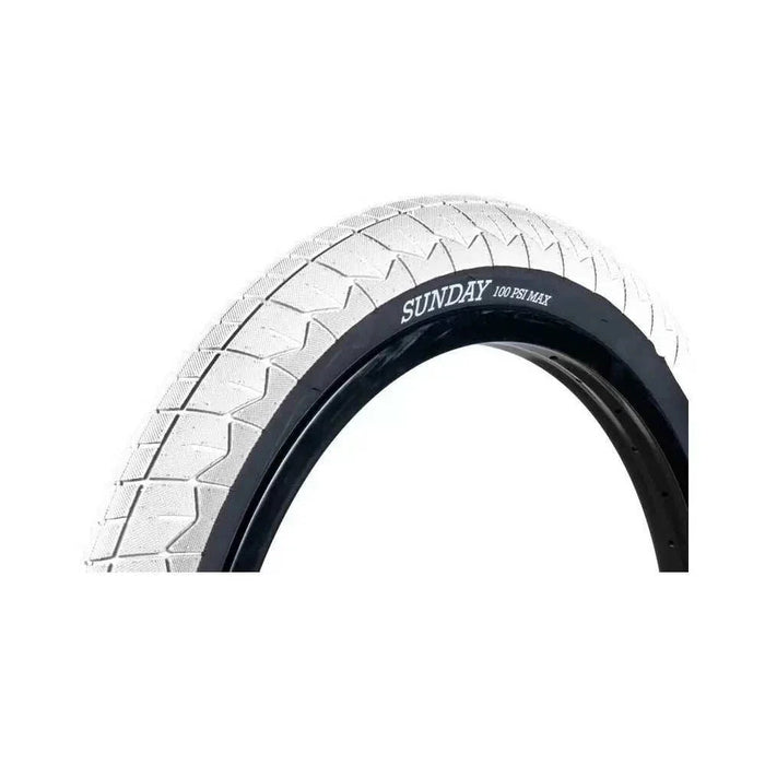 Sunday Current V2 20x2.40" bike tire with grippy directional tread and 100 PSI max pressure