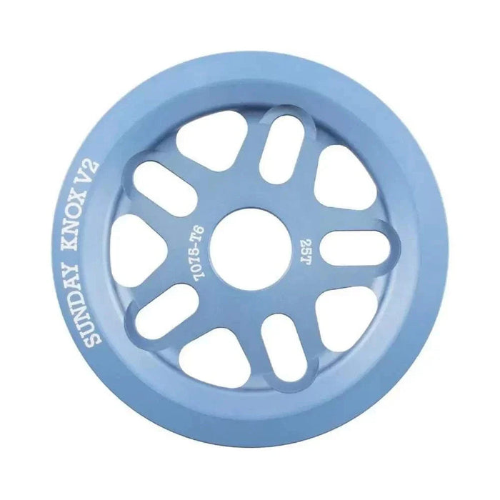 Blue Sunday Knox v2 CNC machined aluminum BMX sprocket guard with 25 teeth