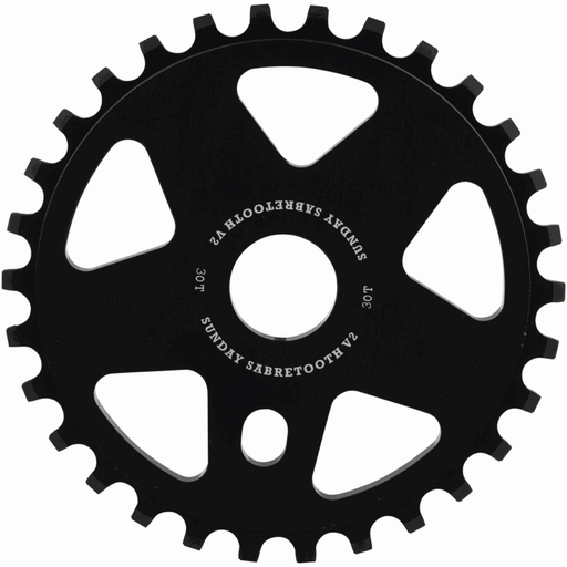 Black Sunday Sabretooth v2 6061-T6 aluminum sprocket with 30 teeth and 6mm thickness