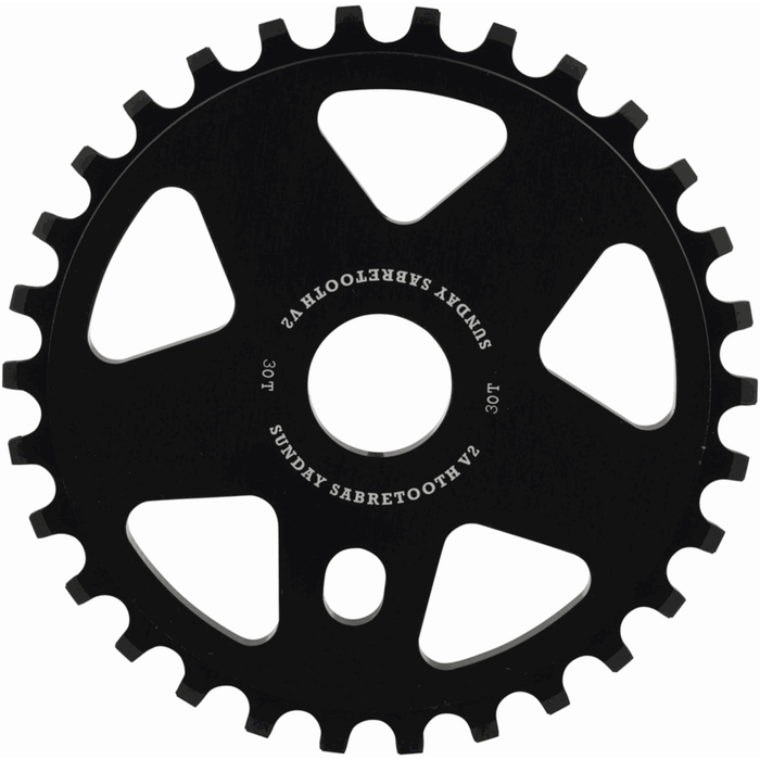 Black Sunday Sabretooth v2 6061-T6 aluminum sprocket with 30 teeth and 6mm thickness