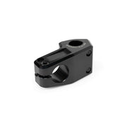 Black WETHEPEOPLE KIRA STEM 45mm reach flatland and street BMX bike stem made from full CNC machined 6061-T6 alloy with shark tooth clamp design.