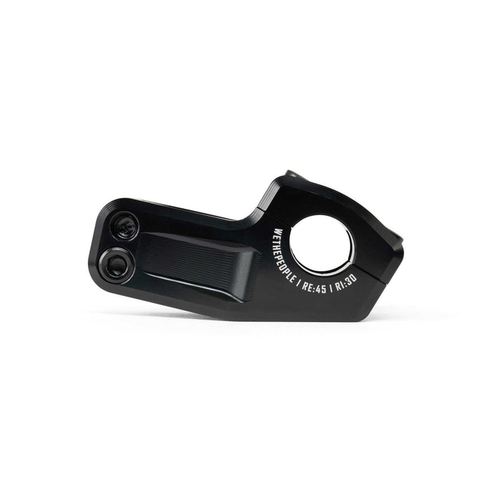 Black WETHEPEOPLE KIRA STEM flatland Bmx bike stem with 45mm reach and 30mm rise made from 6061-T6 alloy