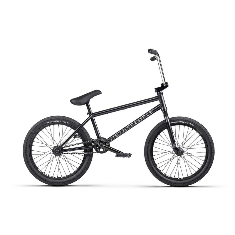Black WETHEPEOPLE TRUST CS complete BMX bike with 2.35” Activate tires and Eclat components.