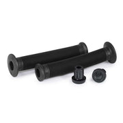 ÉCLAT ZAP GRIP black ribbed super long BMX grips with Corkx V2 bar ends and dual flange options