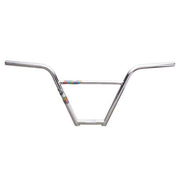 STRANGER ZEFARIA HANDLEBAR chrome 4-piece BMX handlebar with 9.75" rise and 28.5" width featuring cool stickers and classic styling